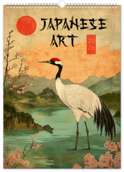 Vintage plakáty Japonské umění 2026 - nástěnný kalendář