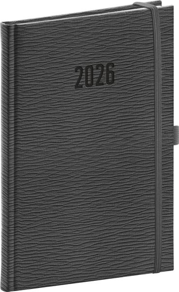 Týdenní diář Rivoli 2026 šedý
