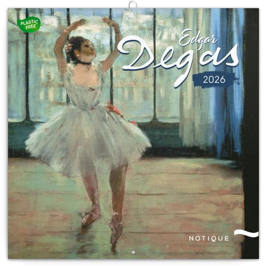 Poznámkový kalendář Edgar Degas 2026 - nástěnný kalendář
