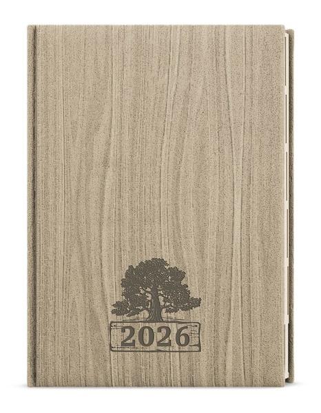 Týdenní diář 2026 Oskar Wood A5 světle hnědá
