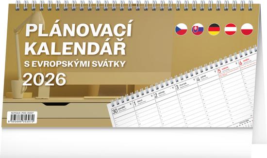Plánovací kalendář 2026 - stolní kalendář