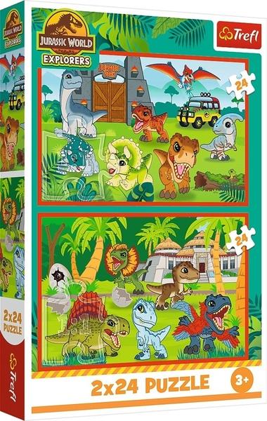 Levně Puzzle Jurský svět Malí dinosauři 2x24 dílků