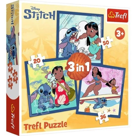 Levně Puzzle Čas se Stitchem 3v1 (20,36,50 dílků)