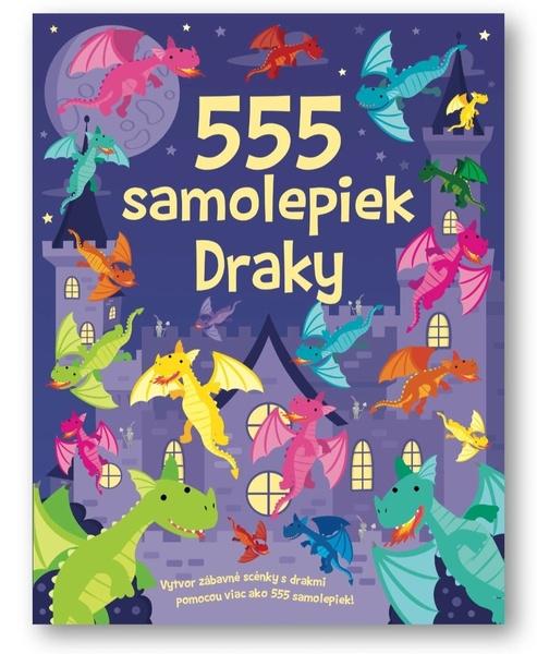 Levně 555 samolepiek Draky