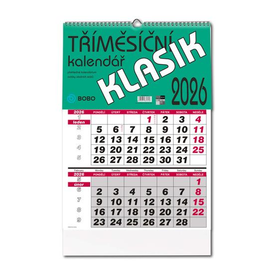 Klasik 2026  nástěnný kalendář