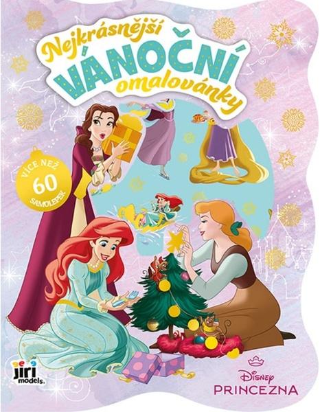 Levně Nejkrásnější vánoční omalovánky se samolepkami Disney Princezny