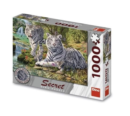Levně Puzzle 1000 Bílí tygři secret collection