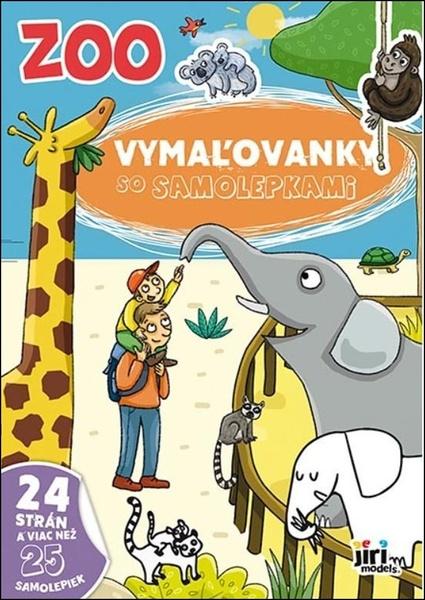 Levně Vymaľovanky so samolepkami Zoo