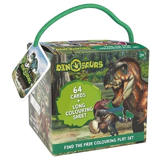Levně Pexeso na cesty s maľovankami Dinosaury