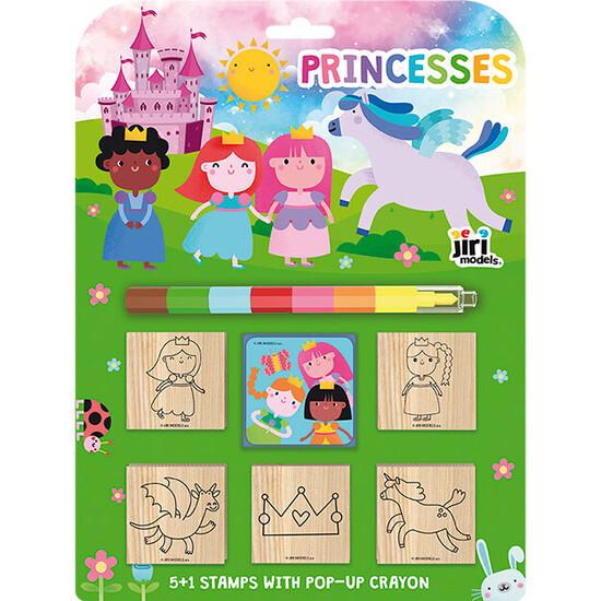 Levně Pečiatky 5 + 1 s voskovkou Princezné