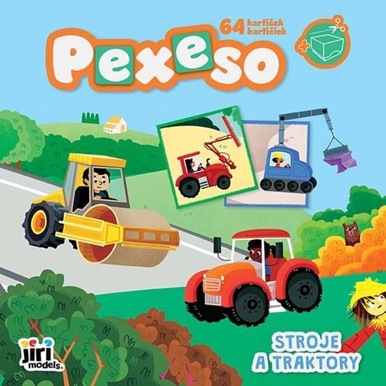 Levně Pexeso v zošite Stroje a traktory