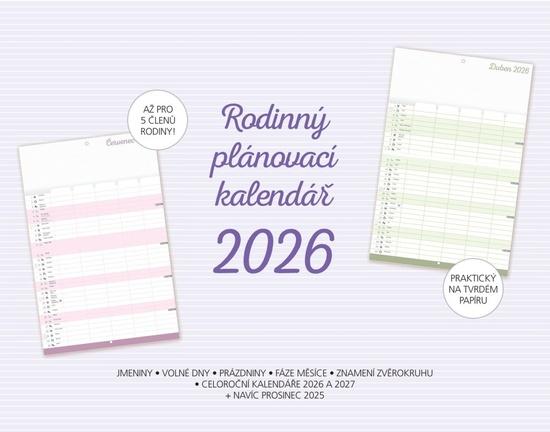 Levně Rodinný plánovací kalendář 2026 - nástěnný kalendář