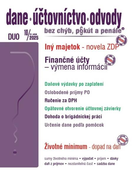 Levně DUO 10/2025 – Dane, účtovníctvo, odvody bez chýb, pokút a penále