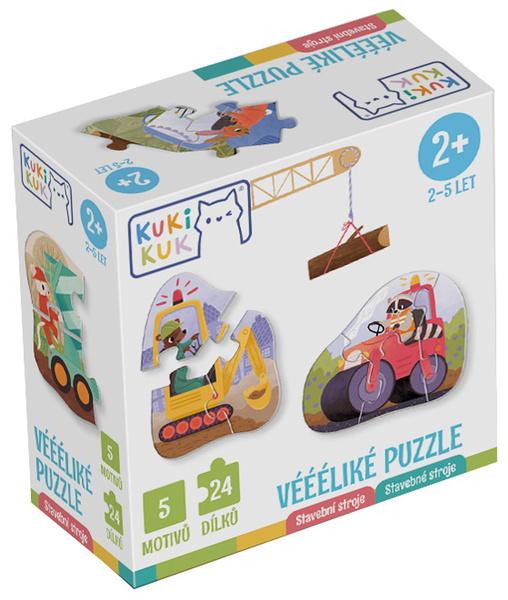 Levně Véééliké puzzle Stavební stroje