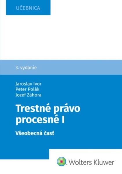 Levně Trestné právo procesné I