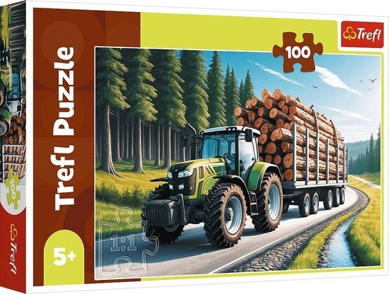 Levně Puzzle Lesní traktor 100 dílků