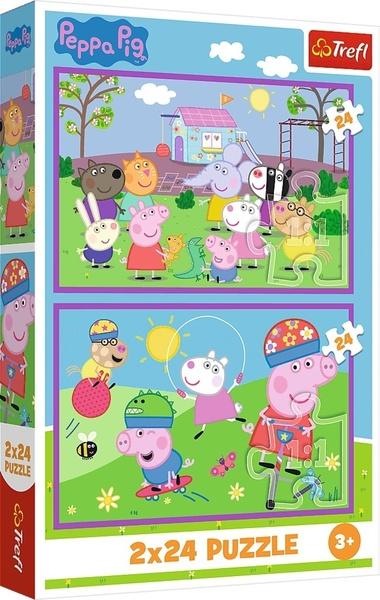 Levně Puzzle Prasátko Peppa Peppa na hřišti