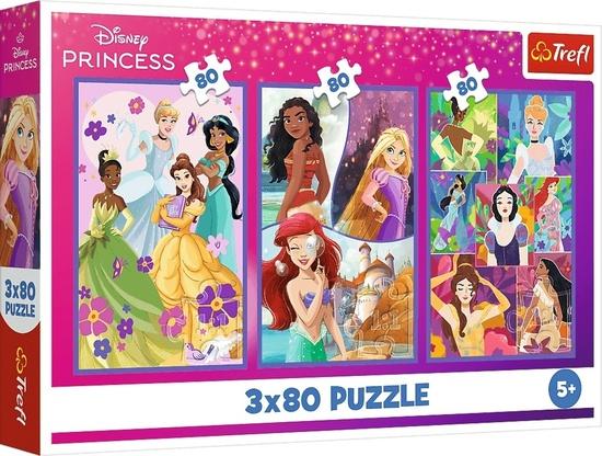 Levně Puzzle Přátelství princezen 3x80 dílků