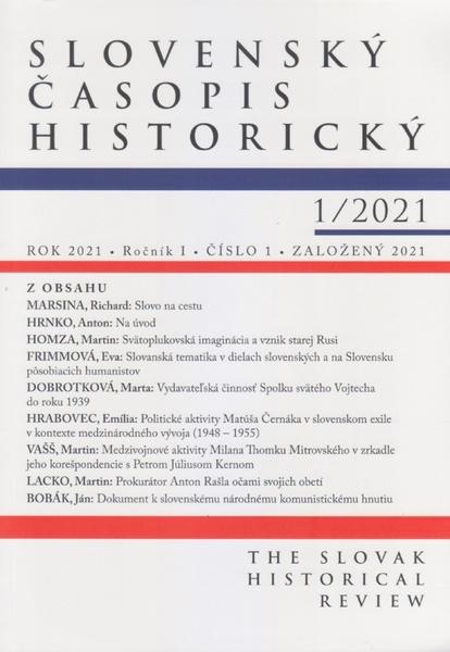 Levně Slovenský časopis historický 1/2021