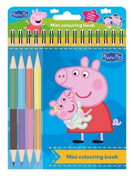 Levně Mini omalovánky s pastelkami Prasátko Peppa