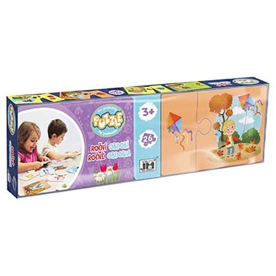 Levně Puzzle pro předškoláky v krabičce Roční období