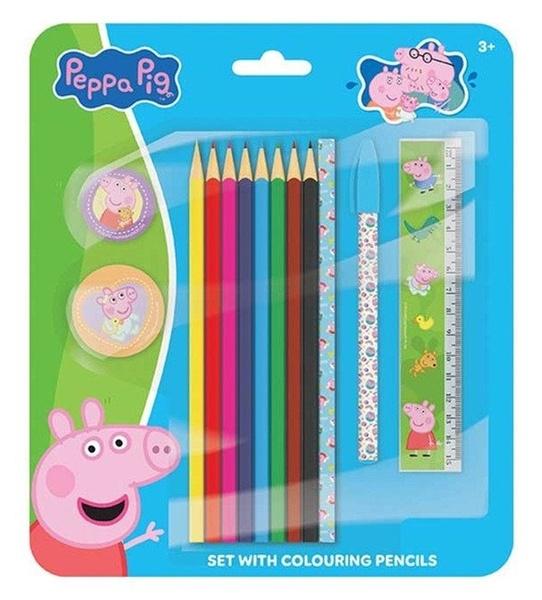 Levně Set s pastelkami Prasátko Peppa