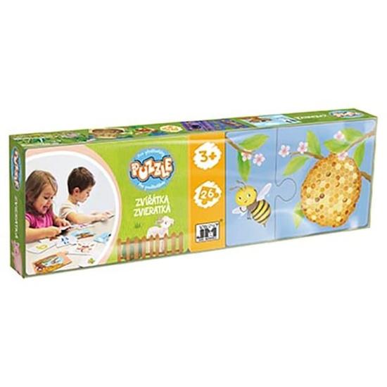Levně Puzzle pro předškoláky v krabičce Zvířátka