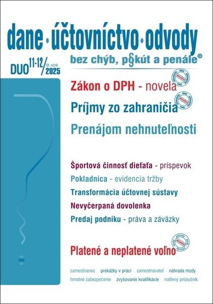 Levně DUO 11-12/2025 – Dane, účtovníctvo, odvody bez chýb, pokút a penále