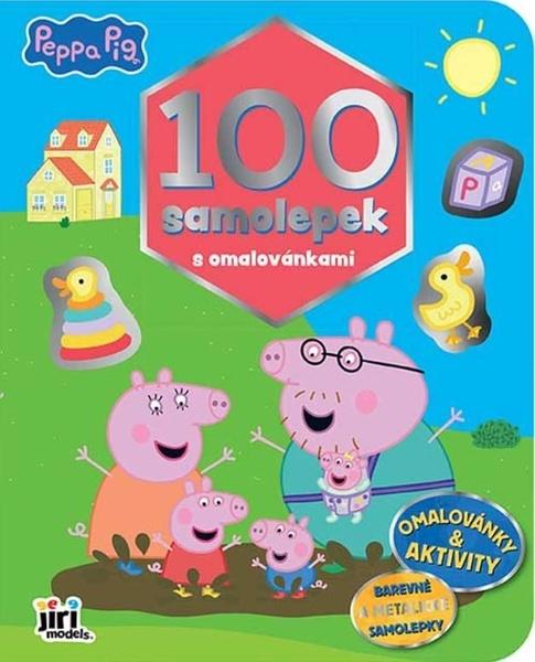 Levně 100 samolepek s omalovánkami Prasátko Peppa