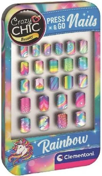 Levně Crazy Chic Beauty Press & Go Nails Rainbow