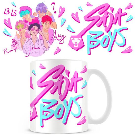 Levně K-pop Demon Hunters Bílý hrnek Saja Boys