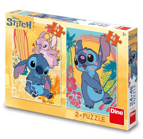 Levně Puzzle 24+48 Zamilovaný Stitch