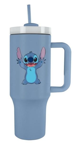 Levně Lilo a Stitch cestovní hrnek s brčkem modrý