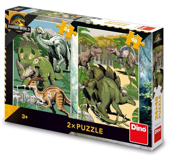 Levně Puzzle 24+48 Jurský svět I.