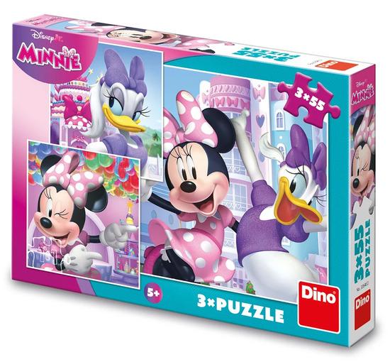 Levně Puzzle 3x55 Minnie a Daisy