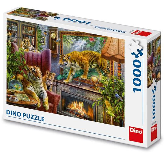 Levně Puzzle 1000 Z obrazu Tygři