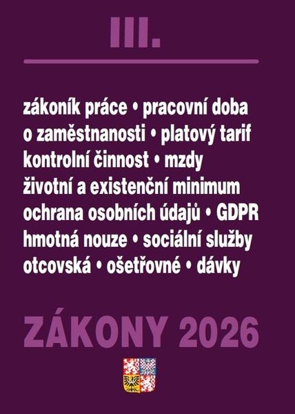 Levně Zákony III/2026 - Zákoník práce, Pojištění, Sociální služby