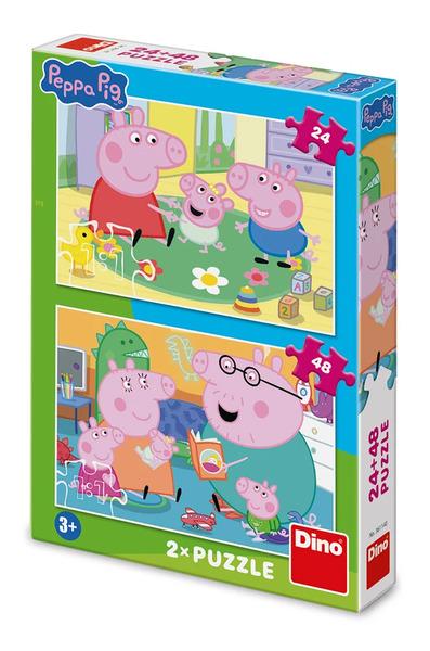 Levně Puzzle 24+48 Peppa pig Domov