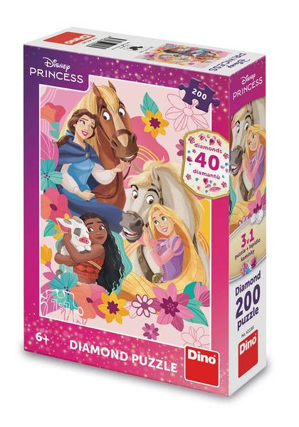 Levně Puzzle 200 Princezny se zvířátky diamond