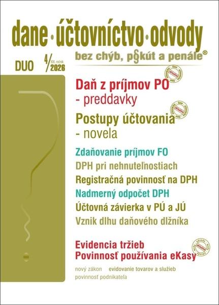Levně DUO 4/2026 – Daňové priznania, vysporiadanie daňových povinností
