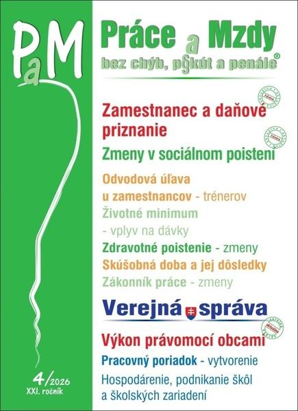 Levně PAM 4/2026 – Daňové priznanie u zamestnanca