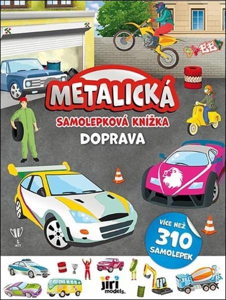 Levně Metalická samolepková knížka Doprava