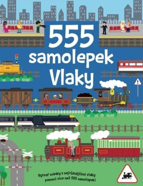 Levně 555 samolepek Vlaky
