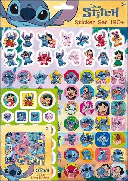 Levně Samolepkový set 190+ Lilo & Stitch