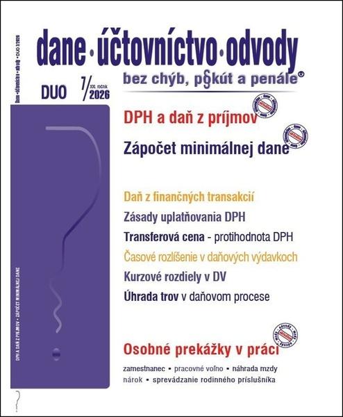 Levně DUO 7/2026 DPH v zákone o dani z príjmov, Spôsob zápočtu minimálnej dane