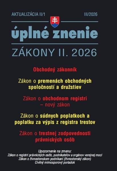 Levně Aktualizácia II/1 2026 Obchodný zákonník