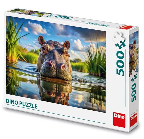 Levně Puzzle 500 Roztomilý hroch