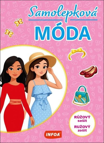 Levně Samolepková móda Růžový sešit