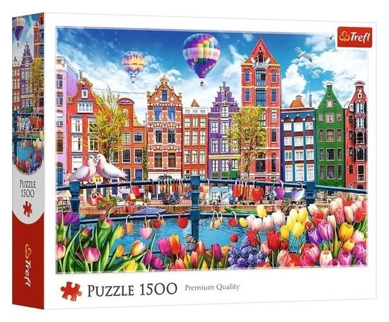 Levně Puzzle Barevný Amsterdam