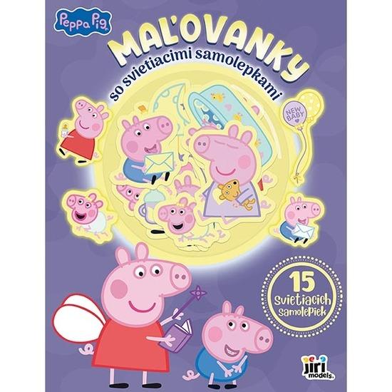 Levně Maľovanky so svietiacimi samolepkami Prasiatko Peppa